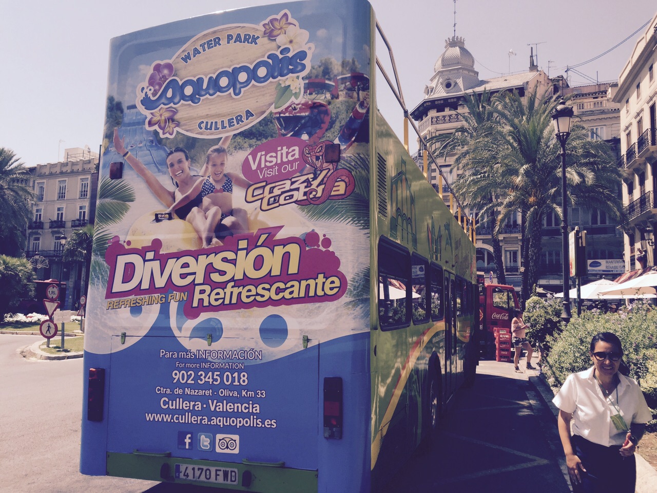 Publicidad bus turistico Valencia – Aquopolis 2015