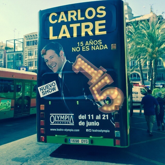 Publicidad bus turistico Valencia – Carlos Latre 2015
