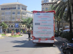 Publicidad bus turistico Valencia – Conciertos Feria Julio 2015