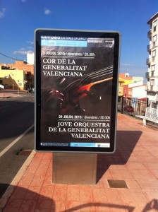 Publicidad mupis – Cor de la Comunitat Valenciana