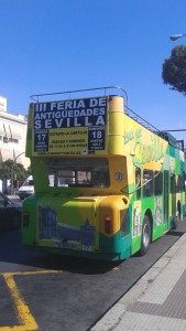 Publicidad autobuses – Feria de antigüedades de Sevilla