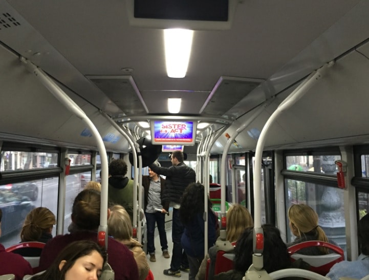 Publicidad pantallas autobuses – Sister Act