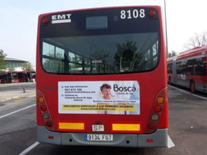 Publicidad autobuses valencia, Publicidad exterior, centro de día Boscá