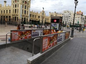 publicidad espectacular metro Valencia, publicidad exterior Valencia, publicidad metro Valencia